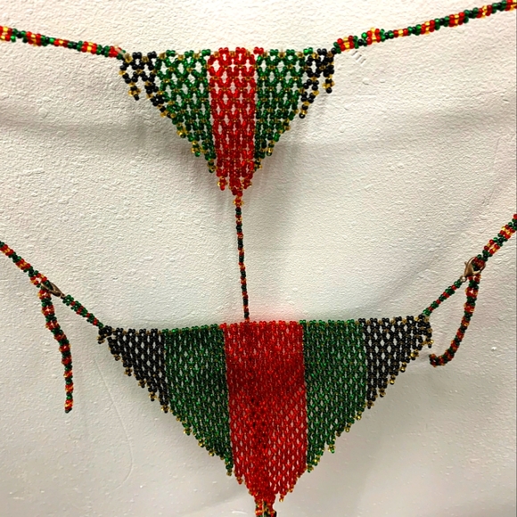 Homemade beaded bikini. (Size:small/medium/large) - Picture 3 of 3